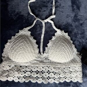 Crochet Halter Bralette Top